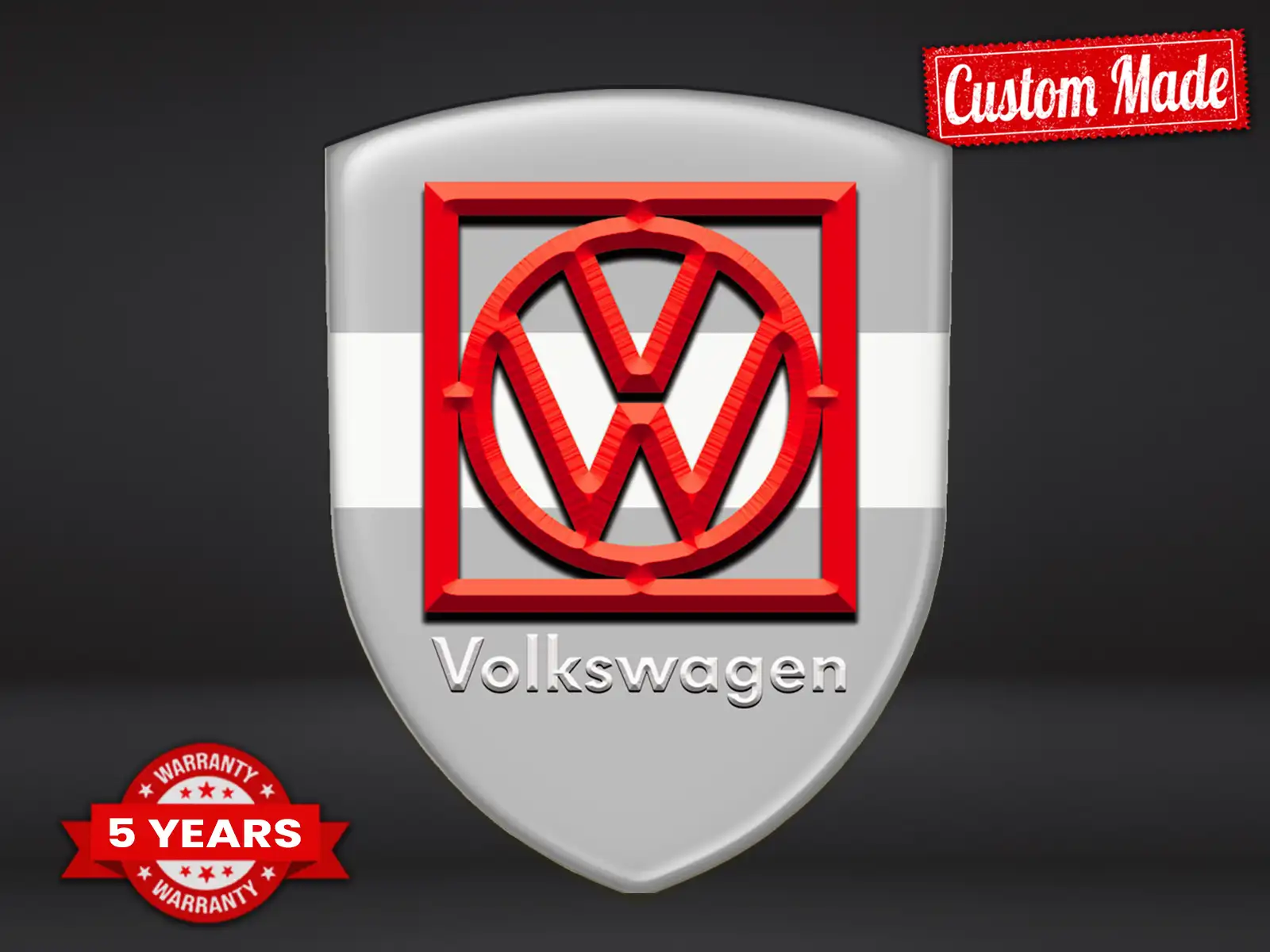 VW Logosticker Racing Anpassbar Hochwertig Gedruckt